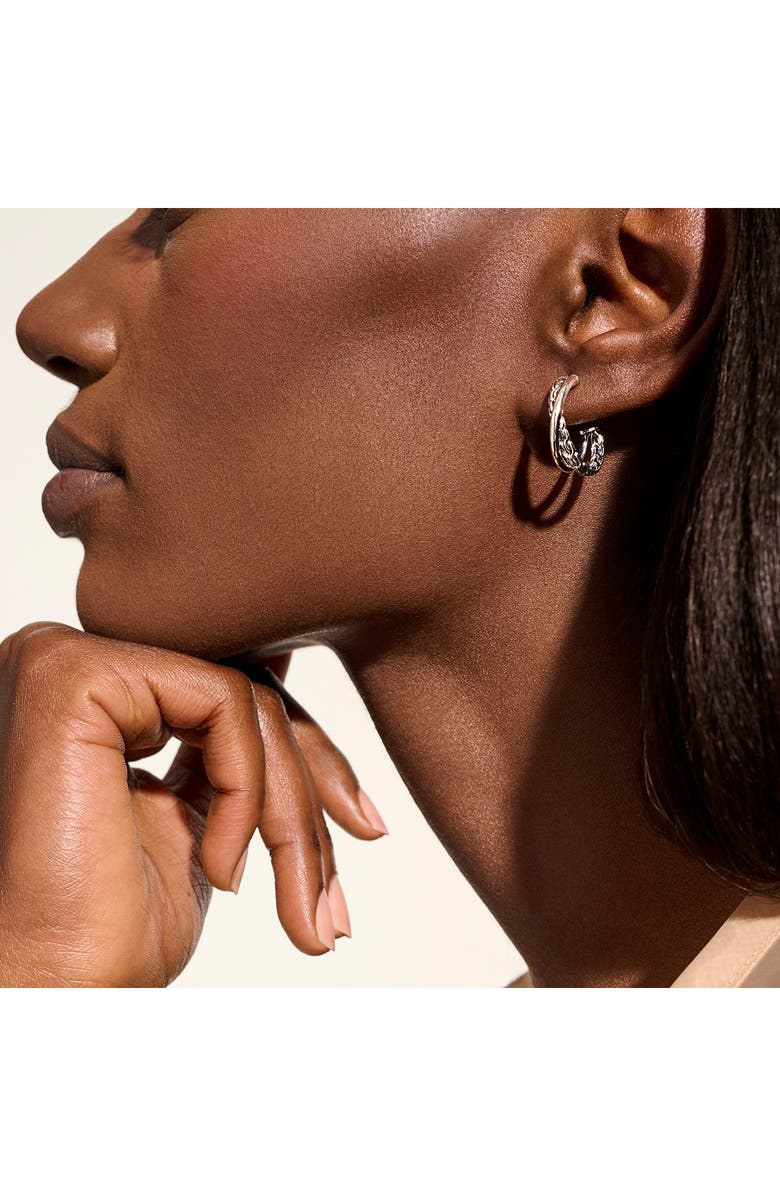 John Hardy JH Essentials Crossover Earrings, 20.5mm, Alternate, color, Silver