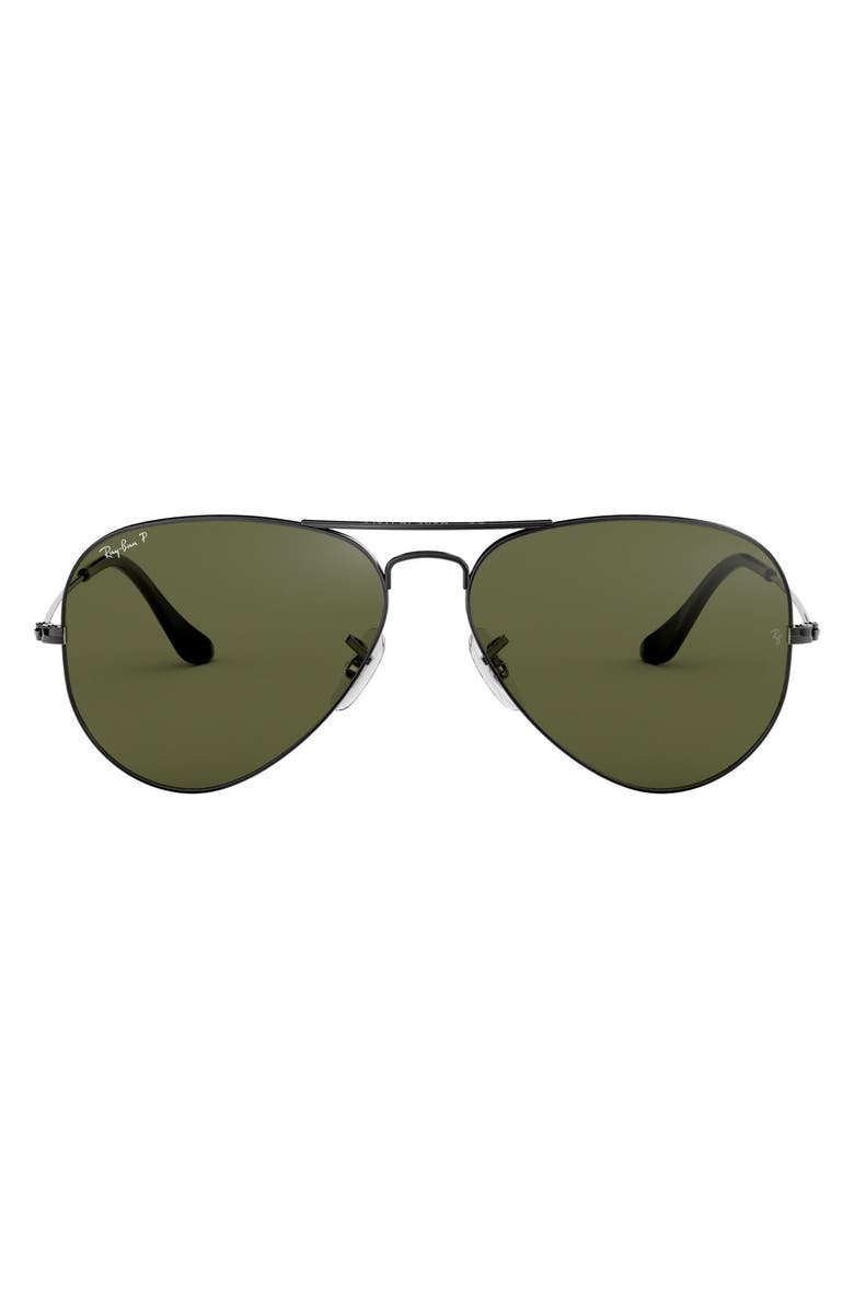 Ray-Ban 'Polarized Original Aviator' 58mm Sunglasses, Main, color,