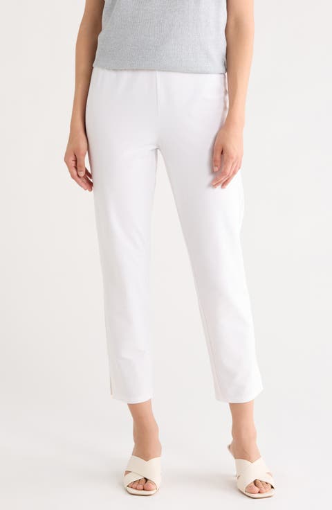 High Waist Slim Crop Pants