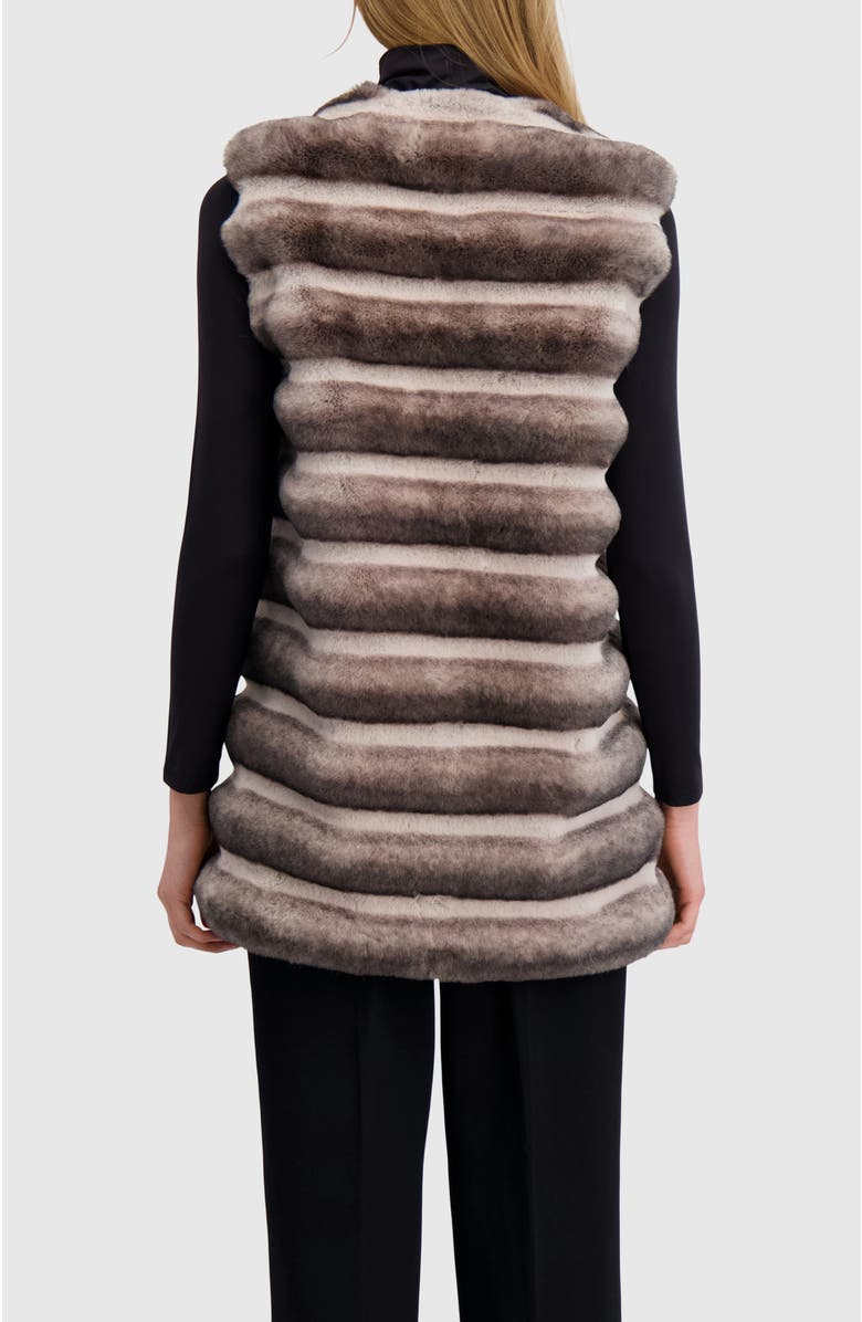 Lyla Grant Fur-Free Chinchilla (Faux Fur) Horizontal Vest, Alternate, color, Gray Chinch