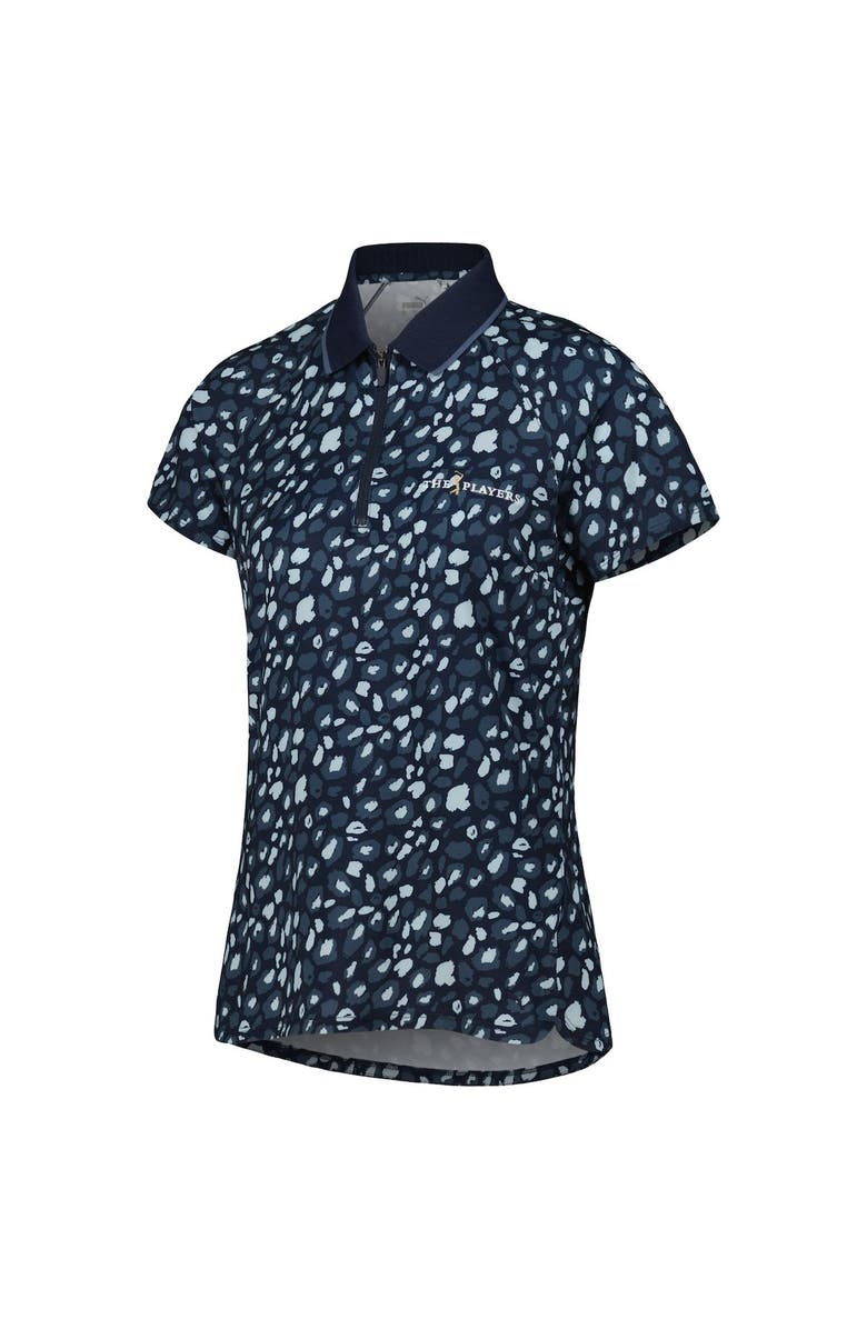 PUMA Women's Puma Navy THE PLAYERS MATTR Pathfinder Raglan Quarter-Zip Polo, Alternate, color, 