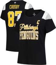 FANATICS Women's Fanatics Sidney Crosby Black Pittsburgh Penguins Plus Size Name & Number Scoop Neck T-Shirt