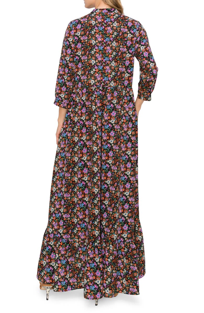 MELLODAY Button Front Hi-Low Maxi Dress, Alternate, color, 
