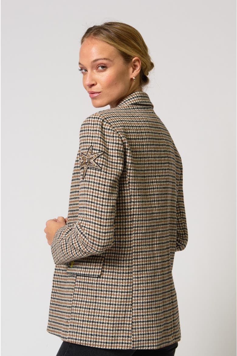 Lucky Patches Blazer, Alternate, color, HOUNDSTOOTH