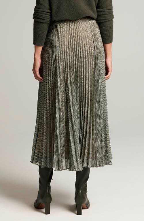 Vince Sheer Houndstooth Pleated Pullonskirt In Multi