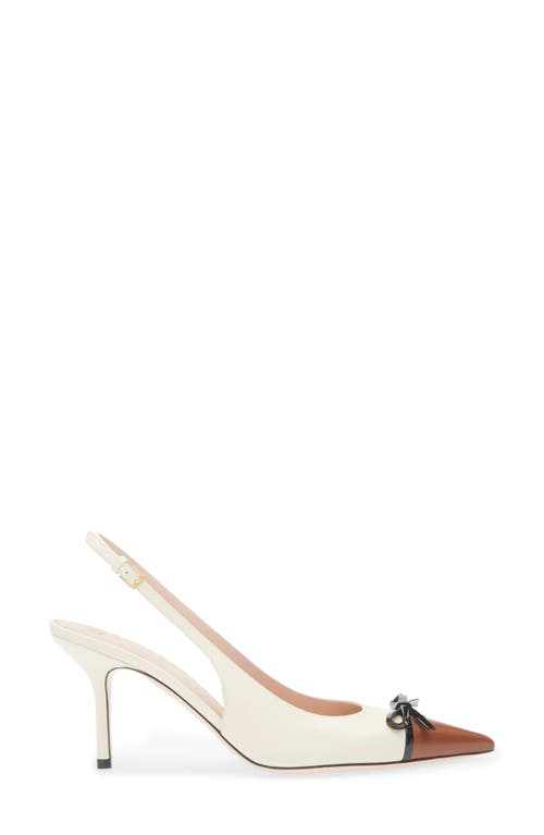 Valentino Bow Detailed Pointed Toe Pumps In White