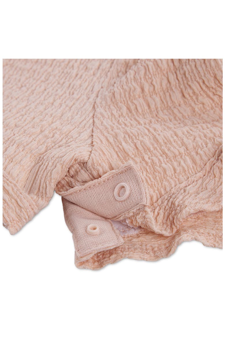 Logo Detail Textured Romper, Alternate, color, ARCTIC ORANGE