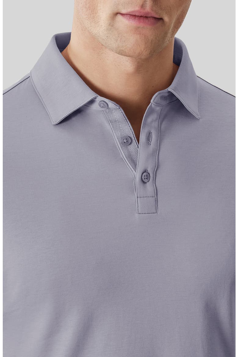 Georgia Short Sleeve Pima Cotton Polo, Alternate, color, LAVENDER WHISPER