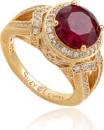 SUZY LEVIAN Sterling Silver Cubic Zirconia Engagement Ring