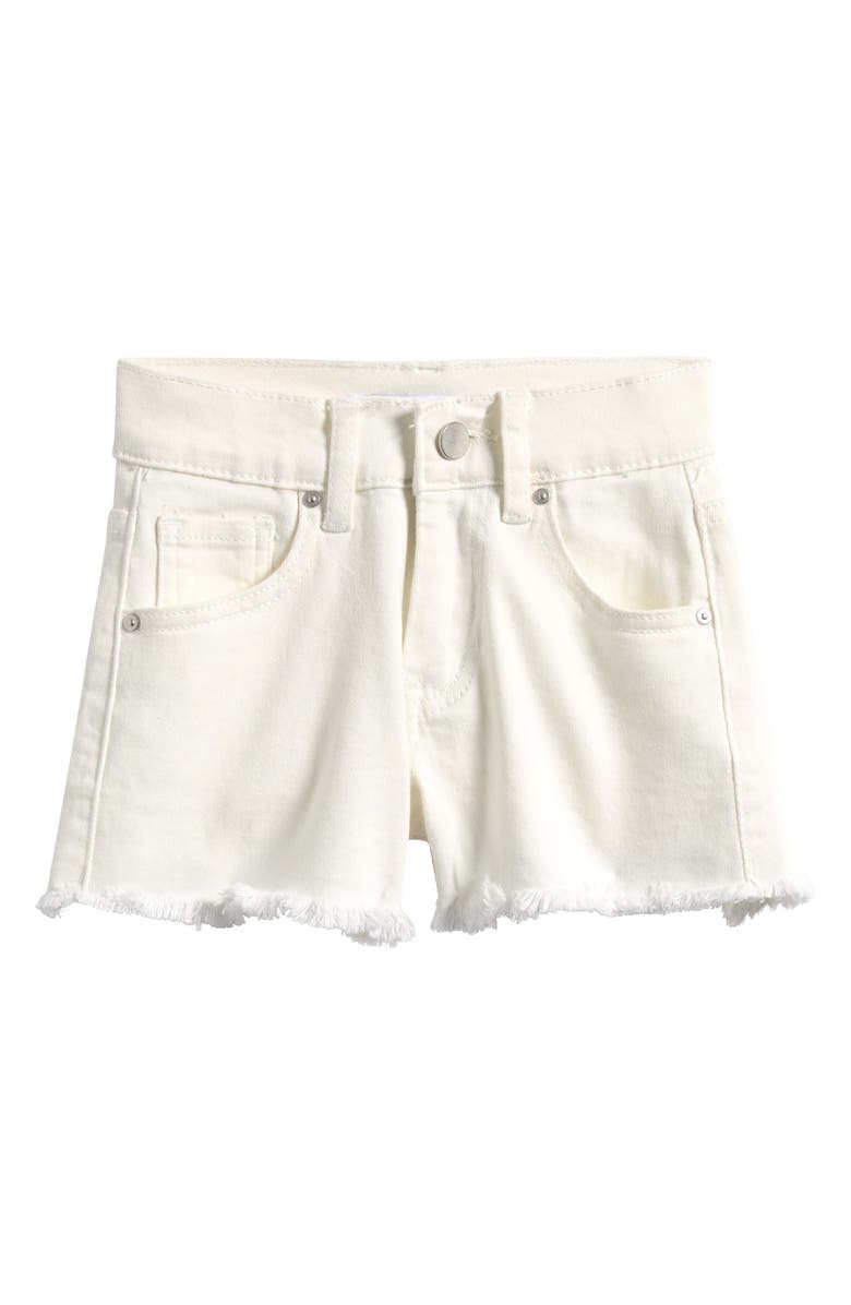 Vintage Havana Kids' Frayed Hem Denim Shorts, Main, color, White