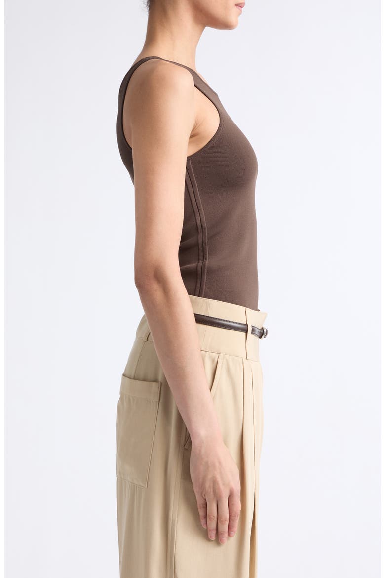 Classic Compact Knit Tank, Alternate, color, WALNUT