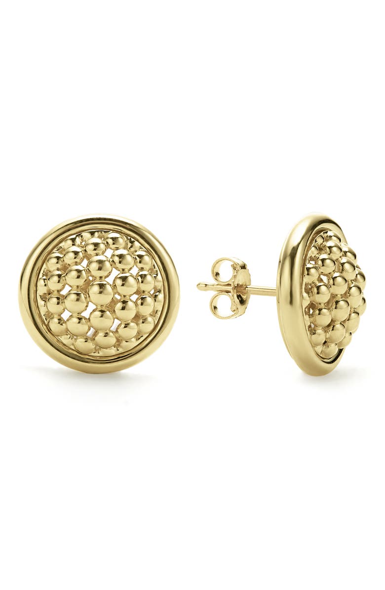 LAGOS Meridan Caviar Stud Earrings, Main, color, Gold