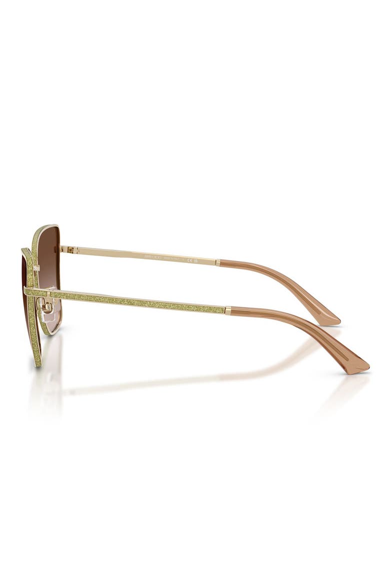 55mm Gradient Square Sunglasses, Alternate, color, PALE GOLD / GRADIENT BROWN