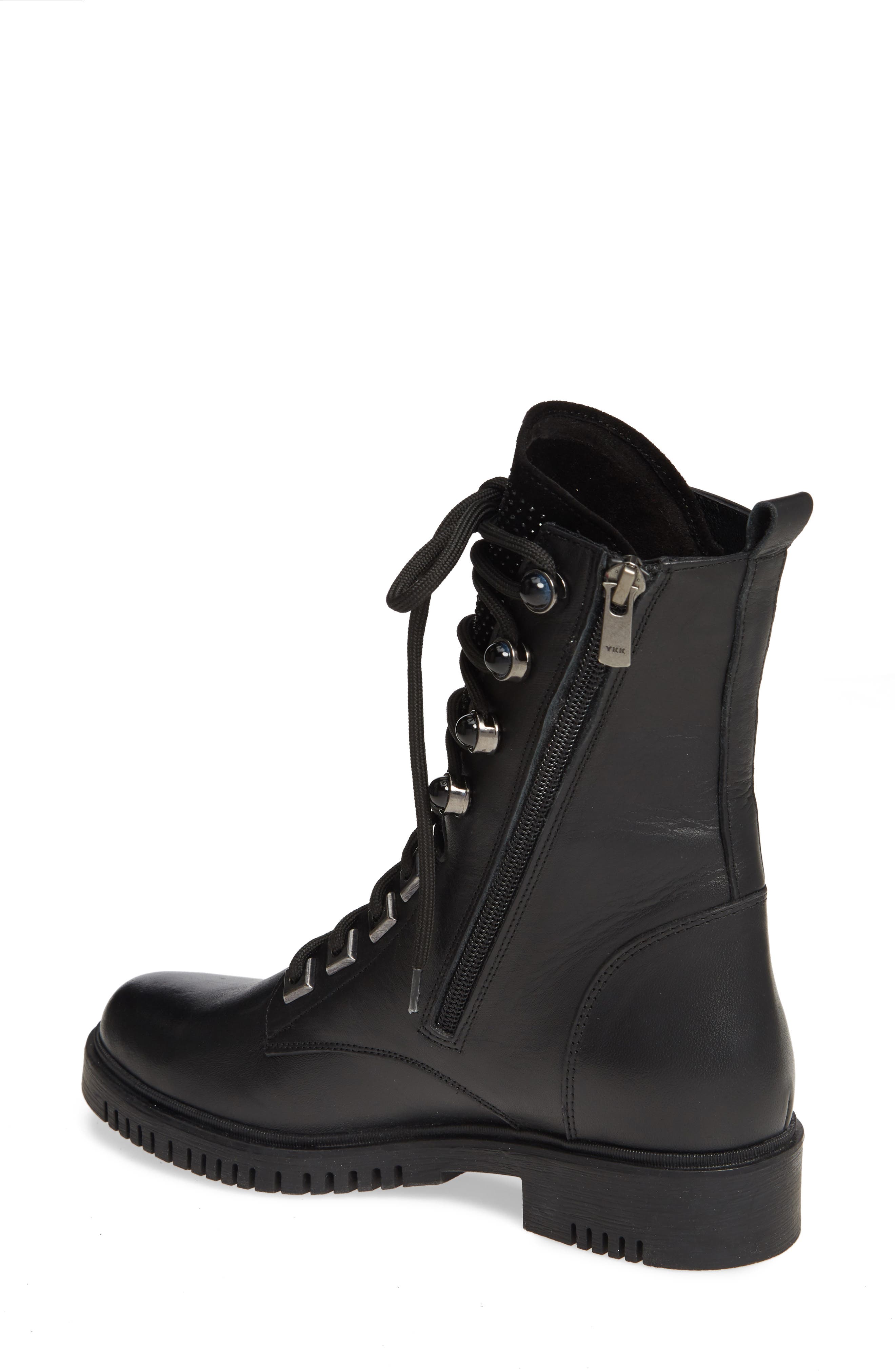 Manner Combat Boot, Alternate, color, BLACK LEATHER