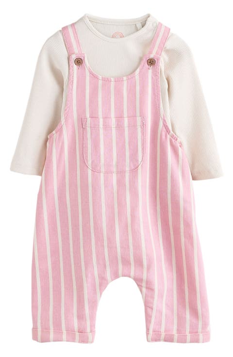 Stripe Overalls & Long Sleeve T-Shirt (Baby)