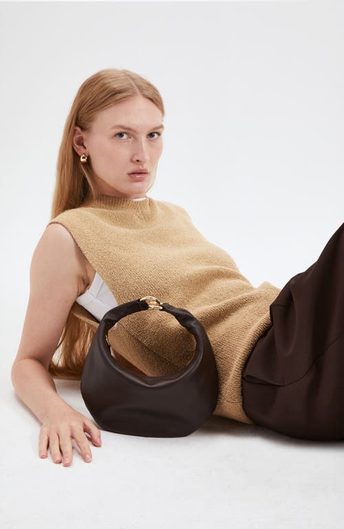Hyer Goods Mini Leather Convertible Hobo Crescent Ring Bag