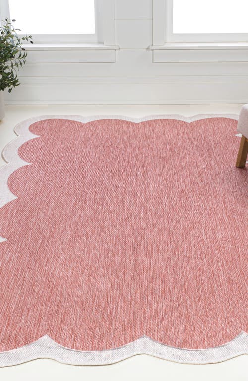 Jonathan Y Alice Classic Cottage Two-tone Scalloped Indoor/outdoor Shaped Area Rug