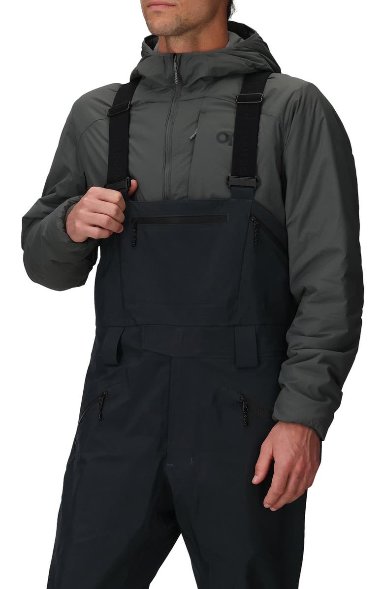 Outdoor Research Hemispheres Team Waterproof Ski Bibs, Main, color, Black