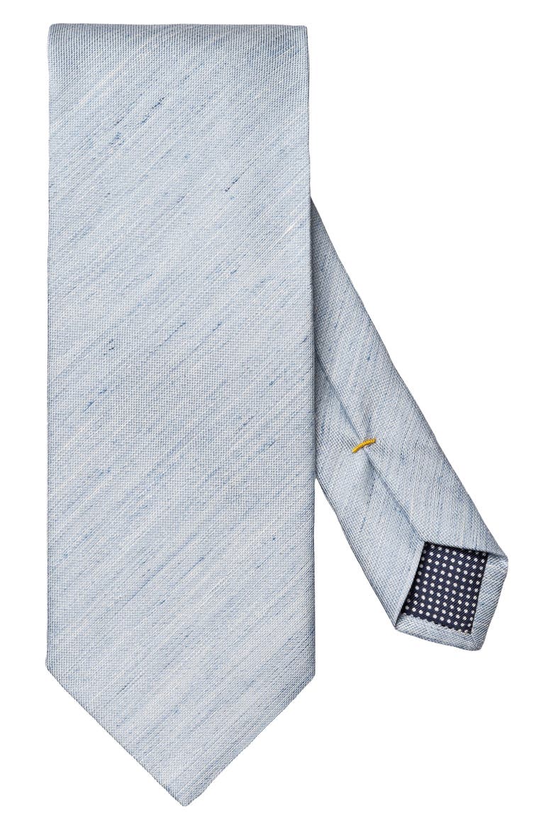 Light Blue Solid Linen & Silk Tie, Main, color, LIGHT BLUE