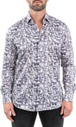 Maceoo Fibonacci Birch White Contemporary Fit Button-Up Shirt