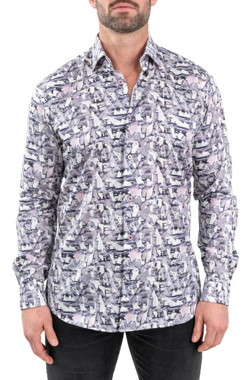 Maceoo Fibonacci Birch White Contemporary Fit Button-up Shirt In White