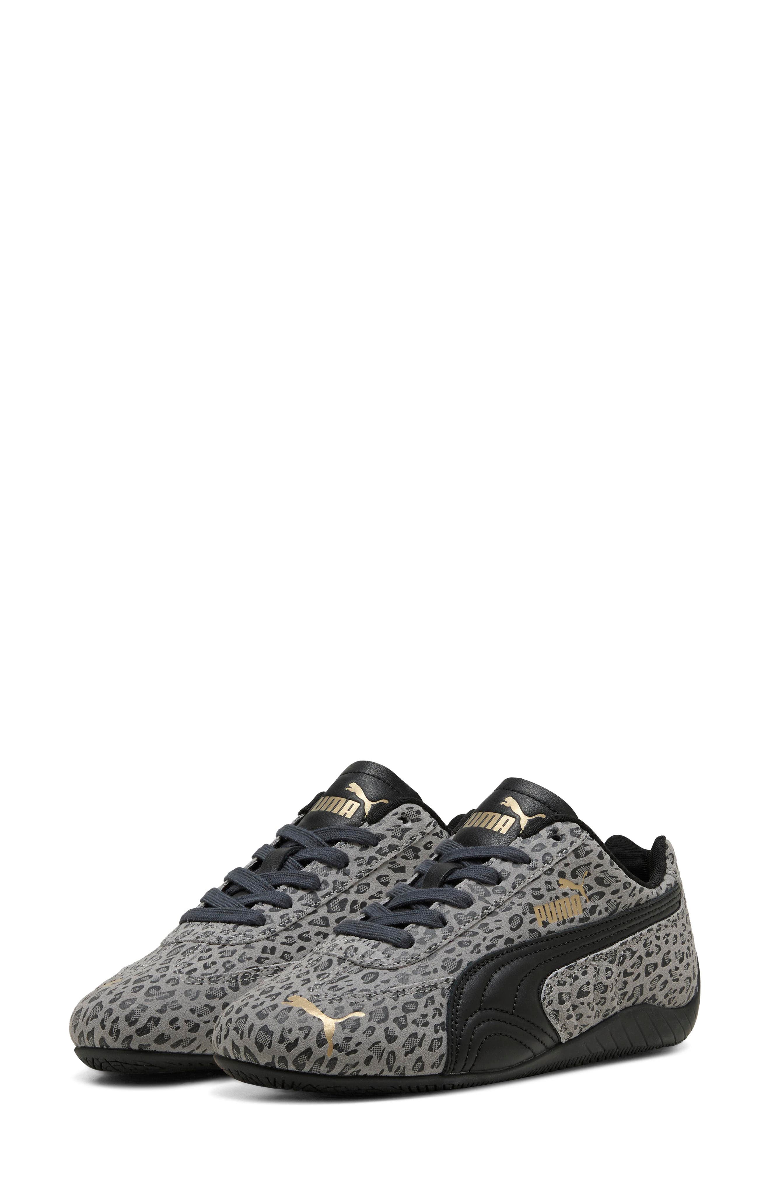 Speedcat Cat Leather Sneaker, Main, color, GRAY ECHO/ PUMA BLACK
