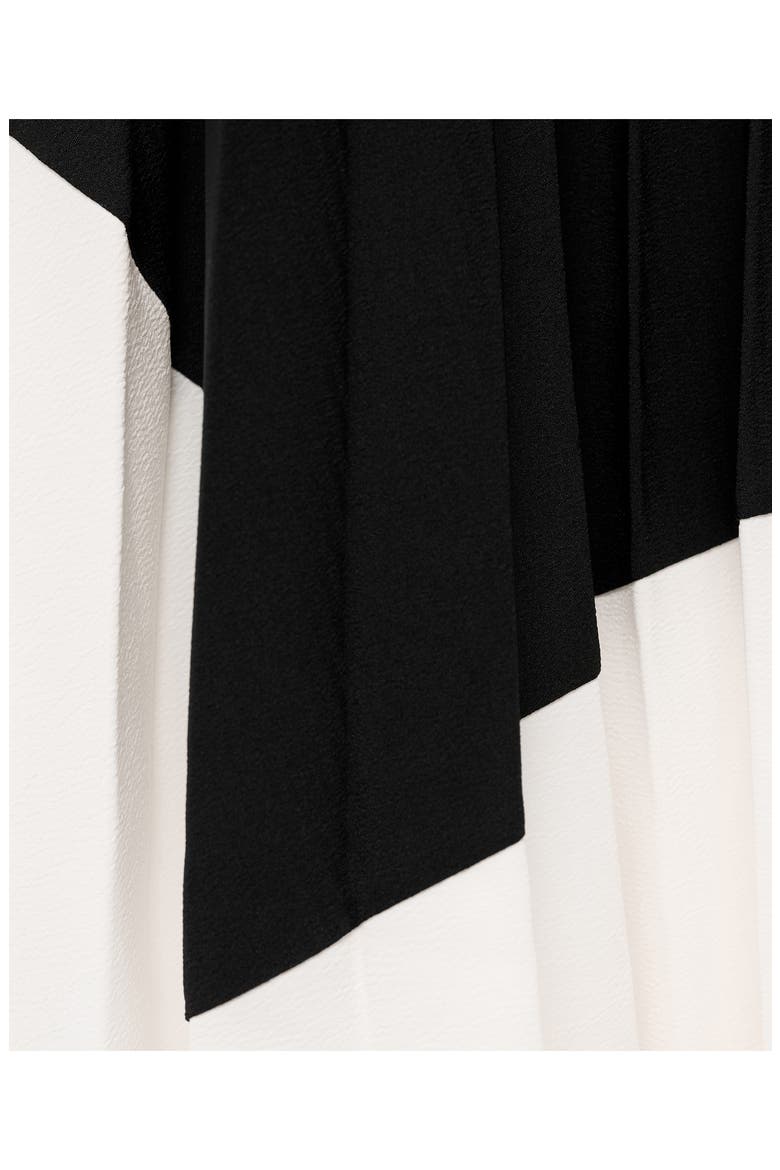 Pleated Asymmetric Maxi Skirt, Alternate, color, BLACK