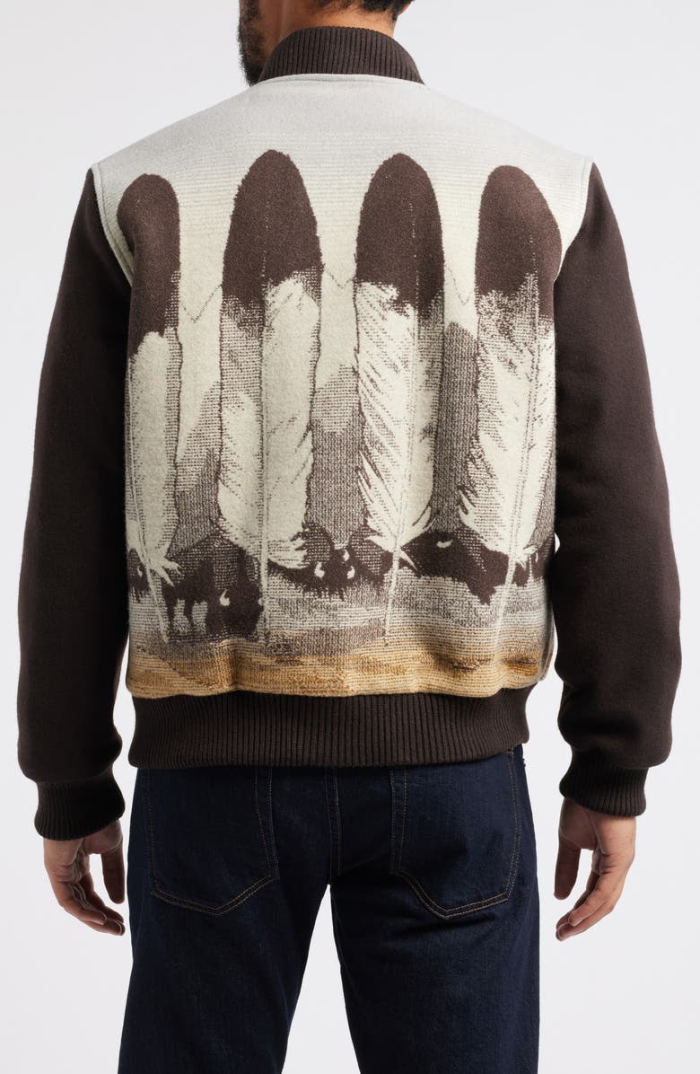 Pendleton Gorge Wool Blend Insulated Bomber Jacket, Alternate, color,