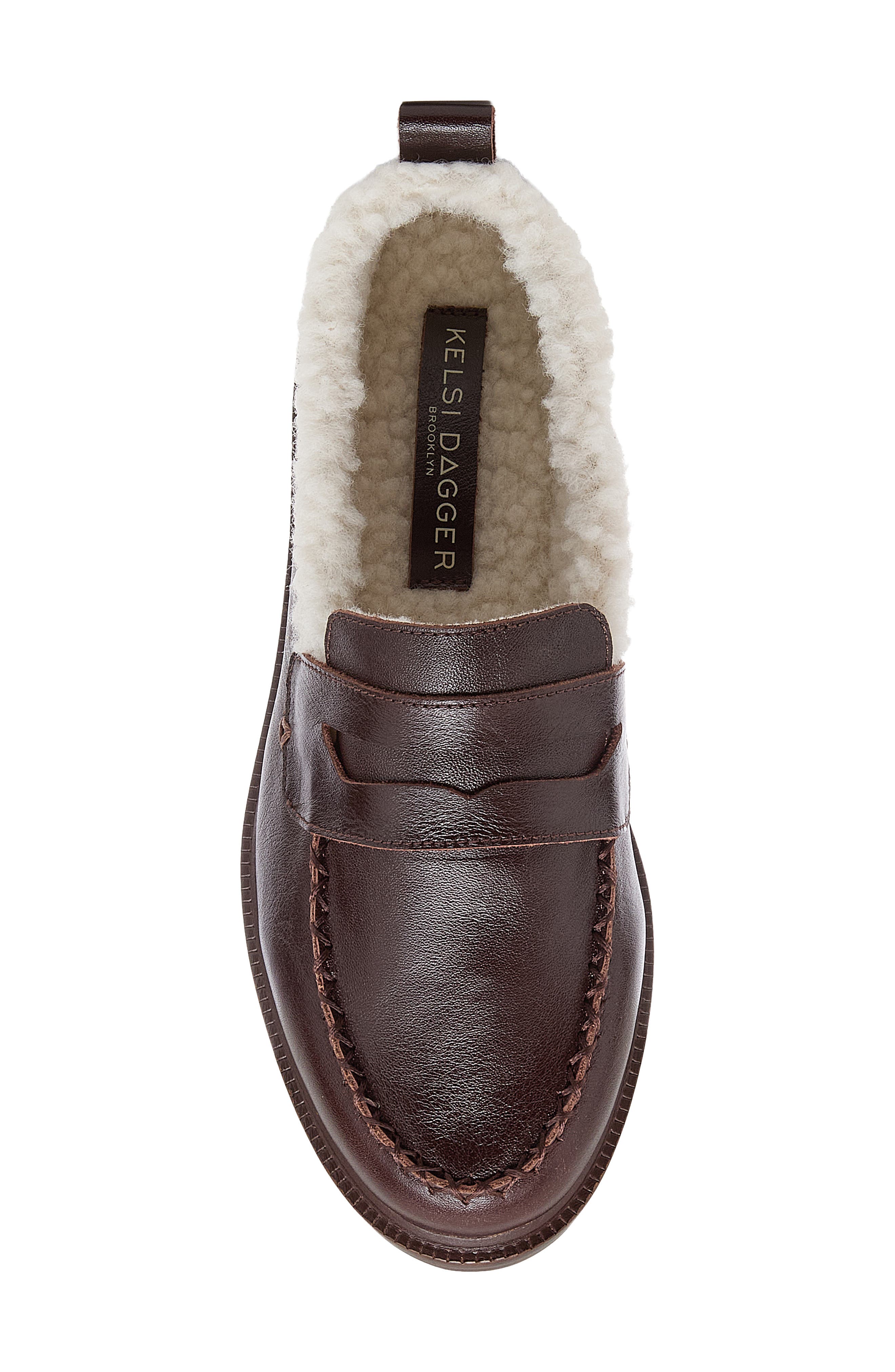 Lens Penny Loafer, Alternate, color, WARM BROWN