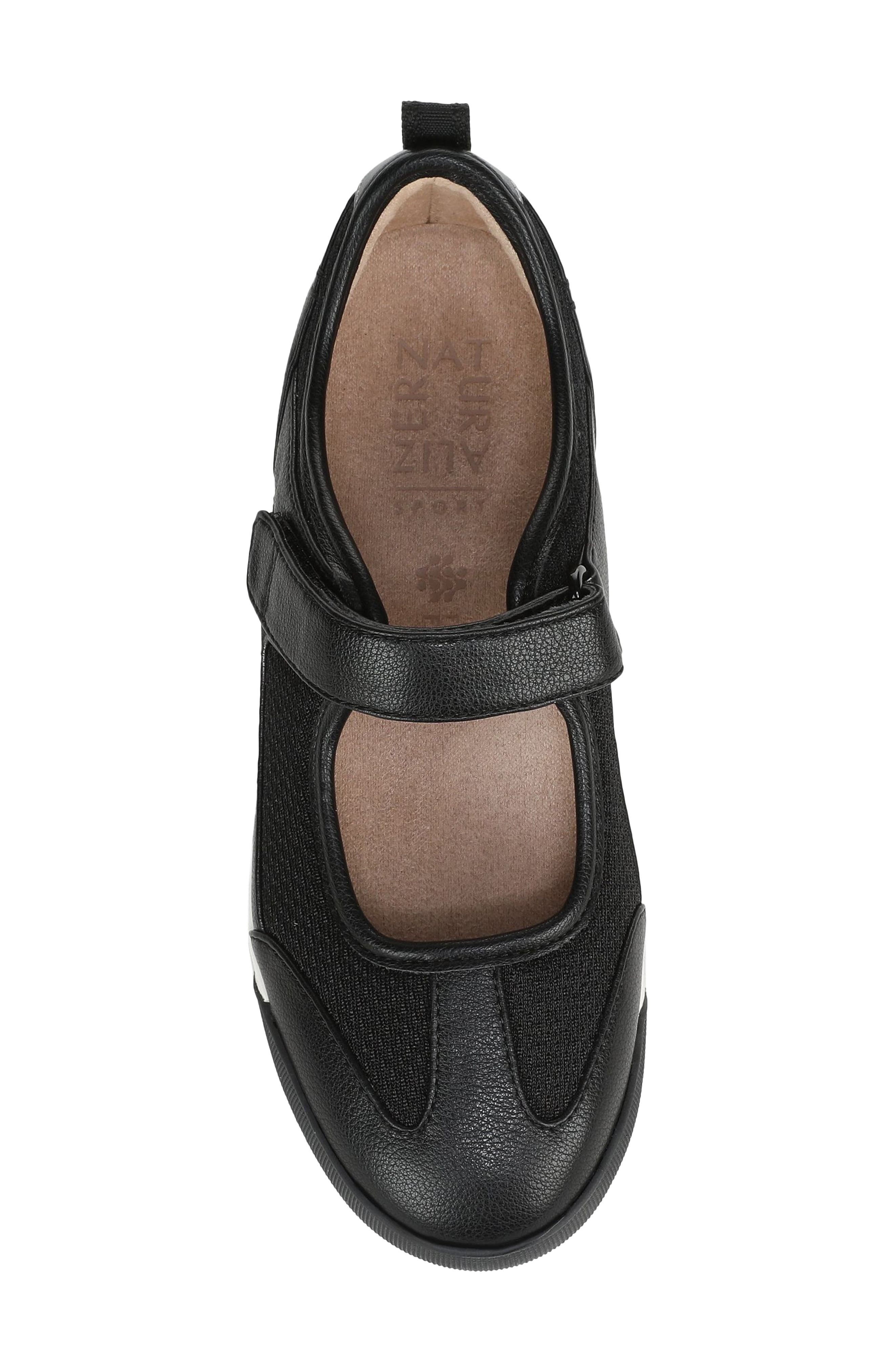 Naturalizer Greta Mary Jane Sneaker, Alternate, color, Black Mesh Faux Leather