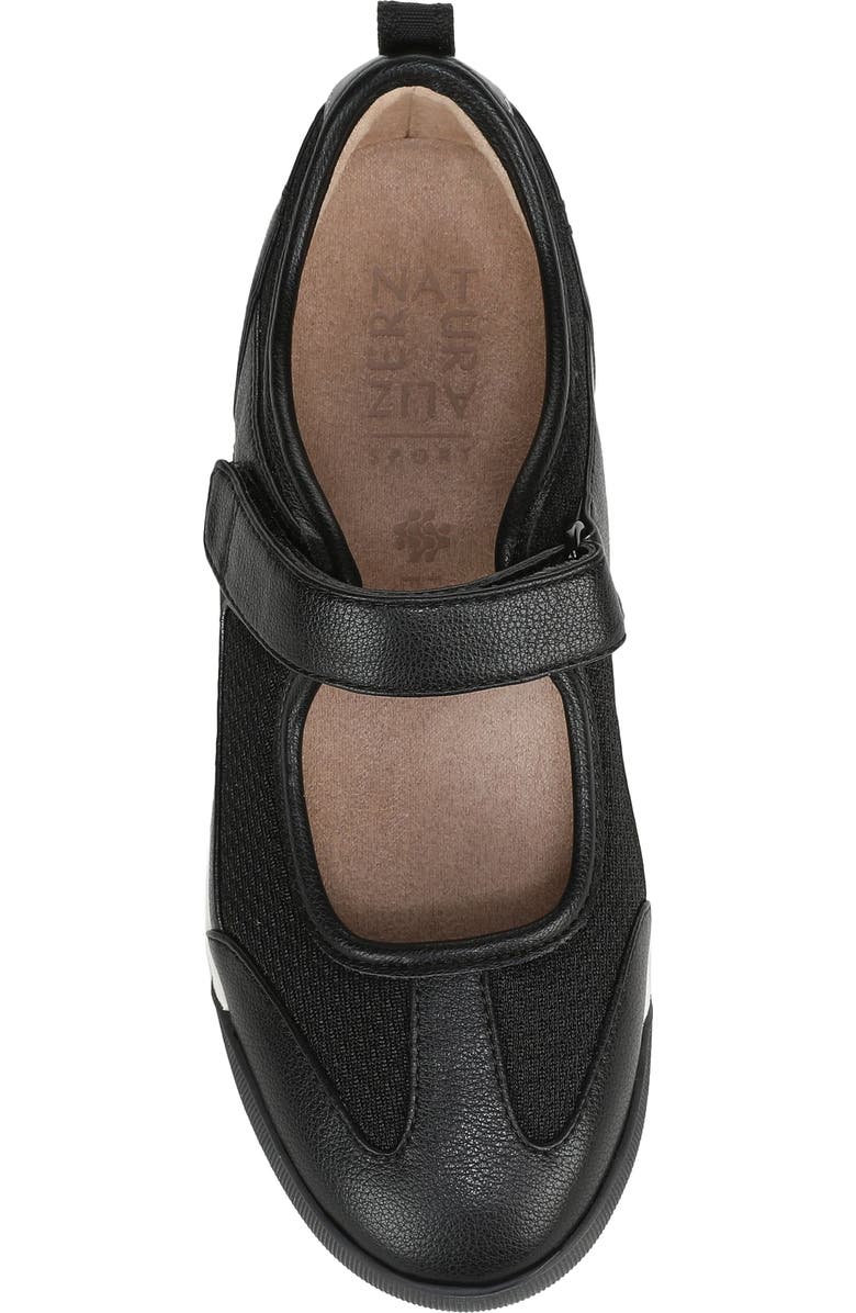 Naturalizer Greta Mary Jane Sneaker, Alternate, color, Black Mesh Faux Leather