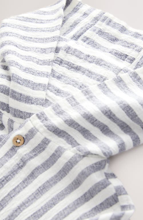 Next Kids' Stripe Hooded Shirt Jacket