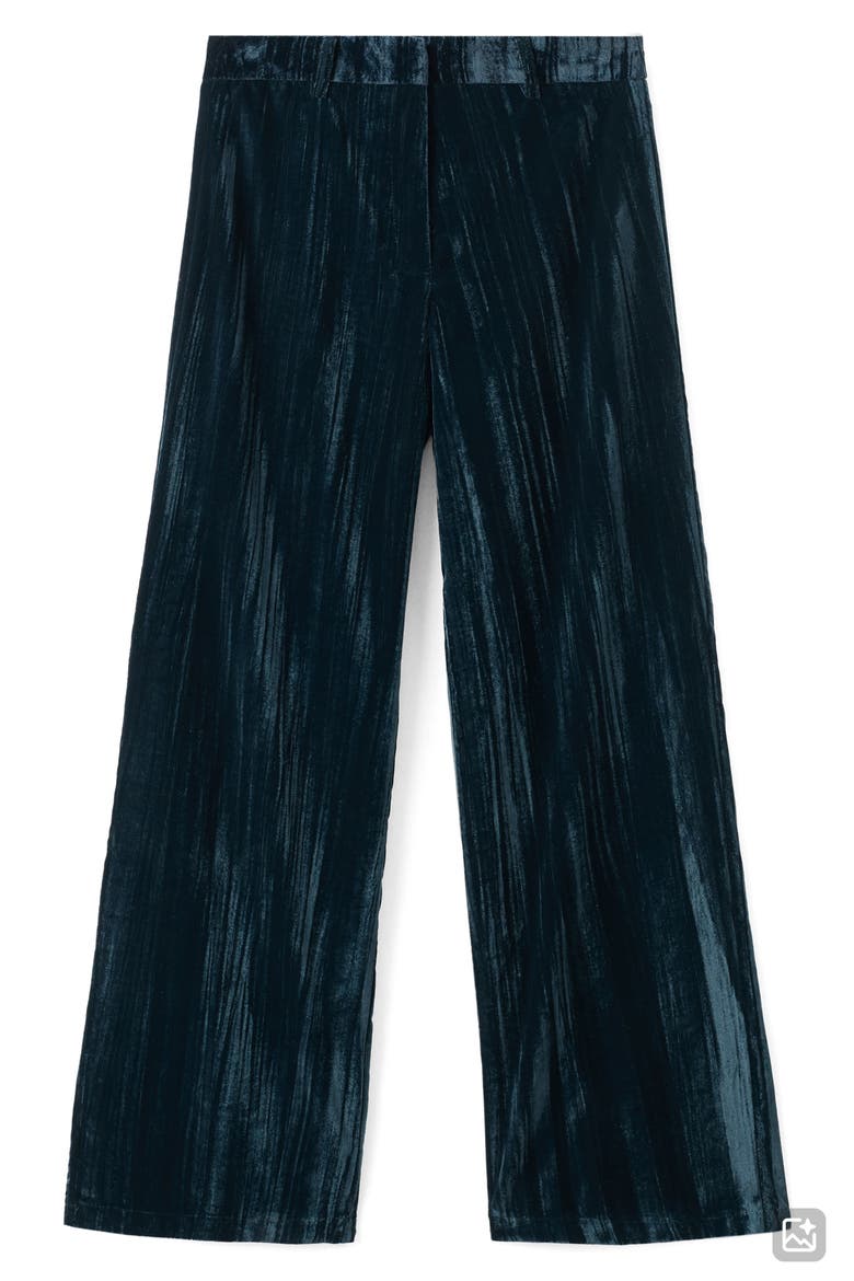 Straight Velvet Pants, Alternate, color, NAVY