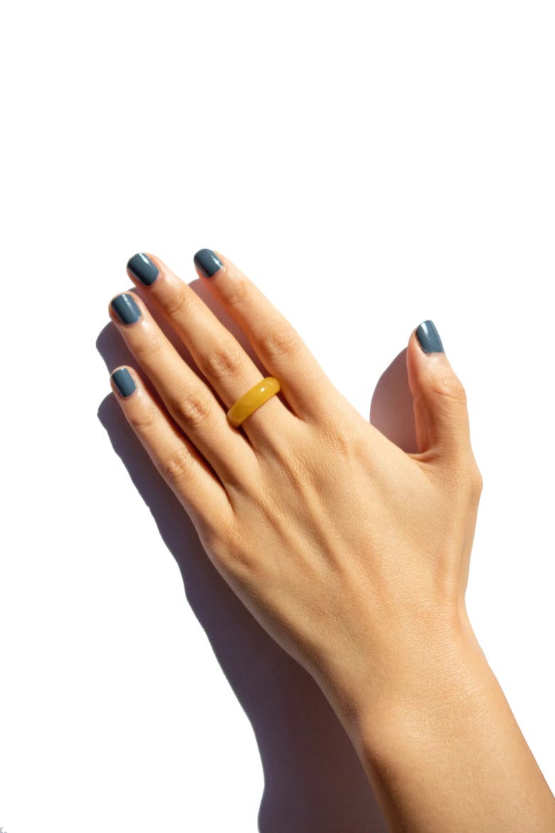Carrie Yellow jade ring, Alternate, color, Yellow