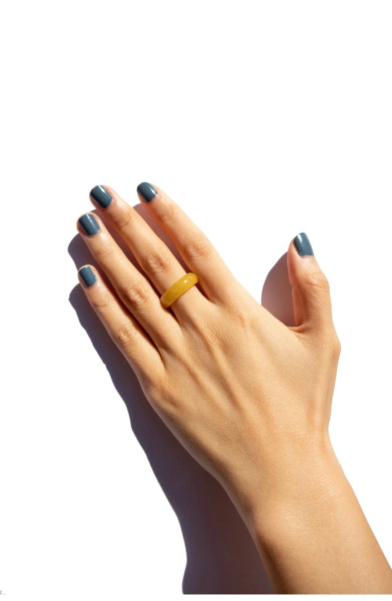 seree Carrie Yellow jade ring, Alternate, color, Yellow