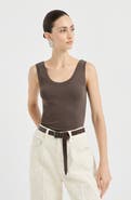 Brunello Cucinelli Ribbed jersey top