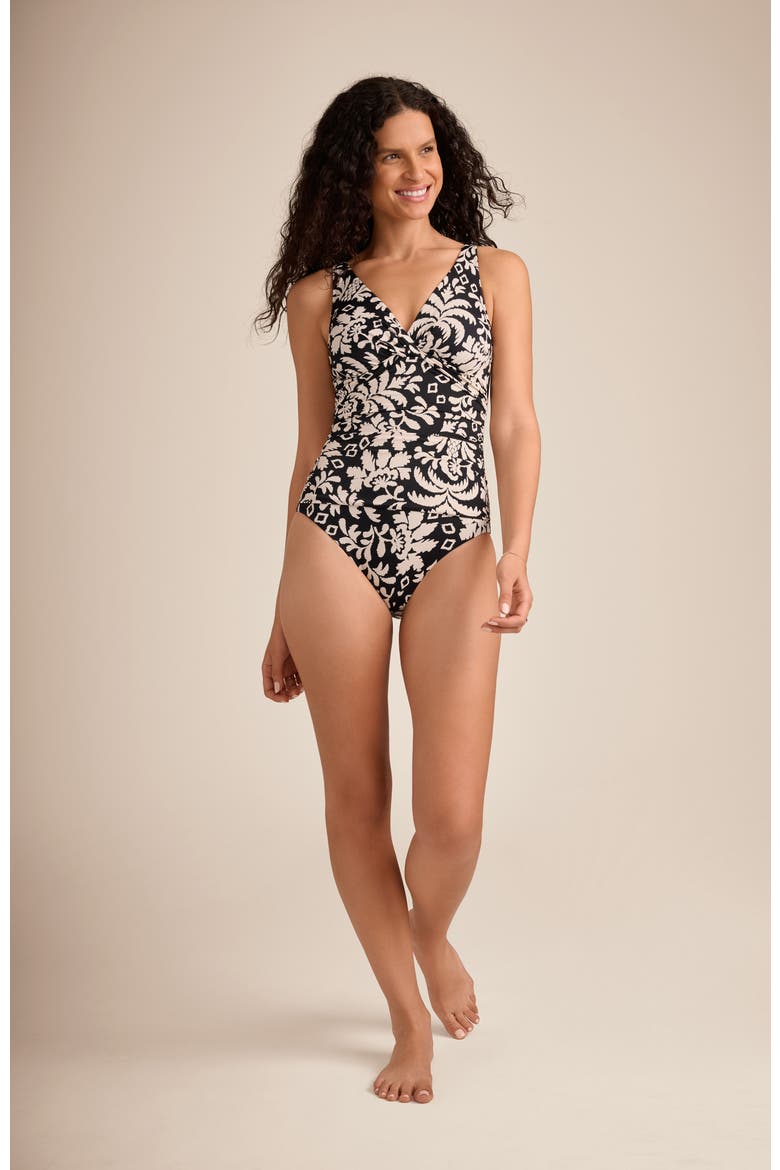 Brynn Twist Underwire One-Piece Swimsuit, Alternate, color, Palm Royale