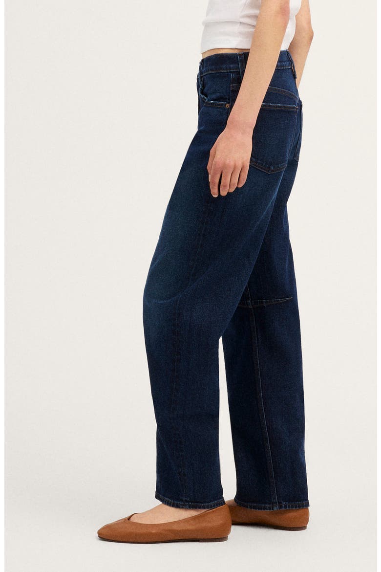 Darted Barrel Leg Jeans, Alternate, color, MIDNIGHT STONE WASH