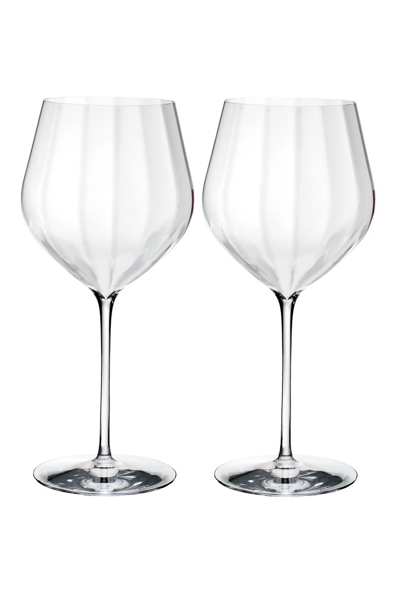 Elegance Optic Big Red Set of 2 Lead Crystal Wine Glasses, Main, color, CRYSTAL