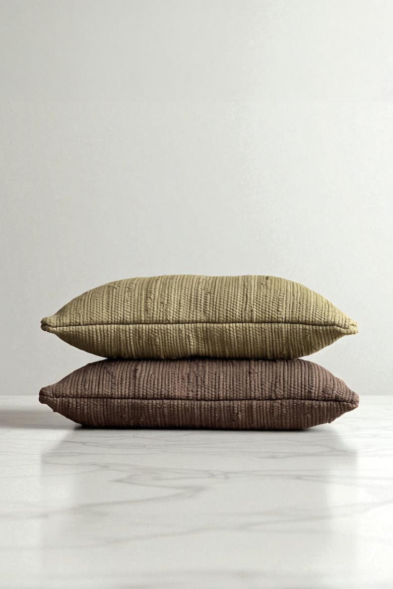 Chindi Pillow Cover, Alternate, color, Moss
