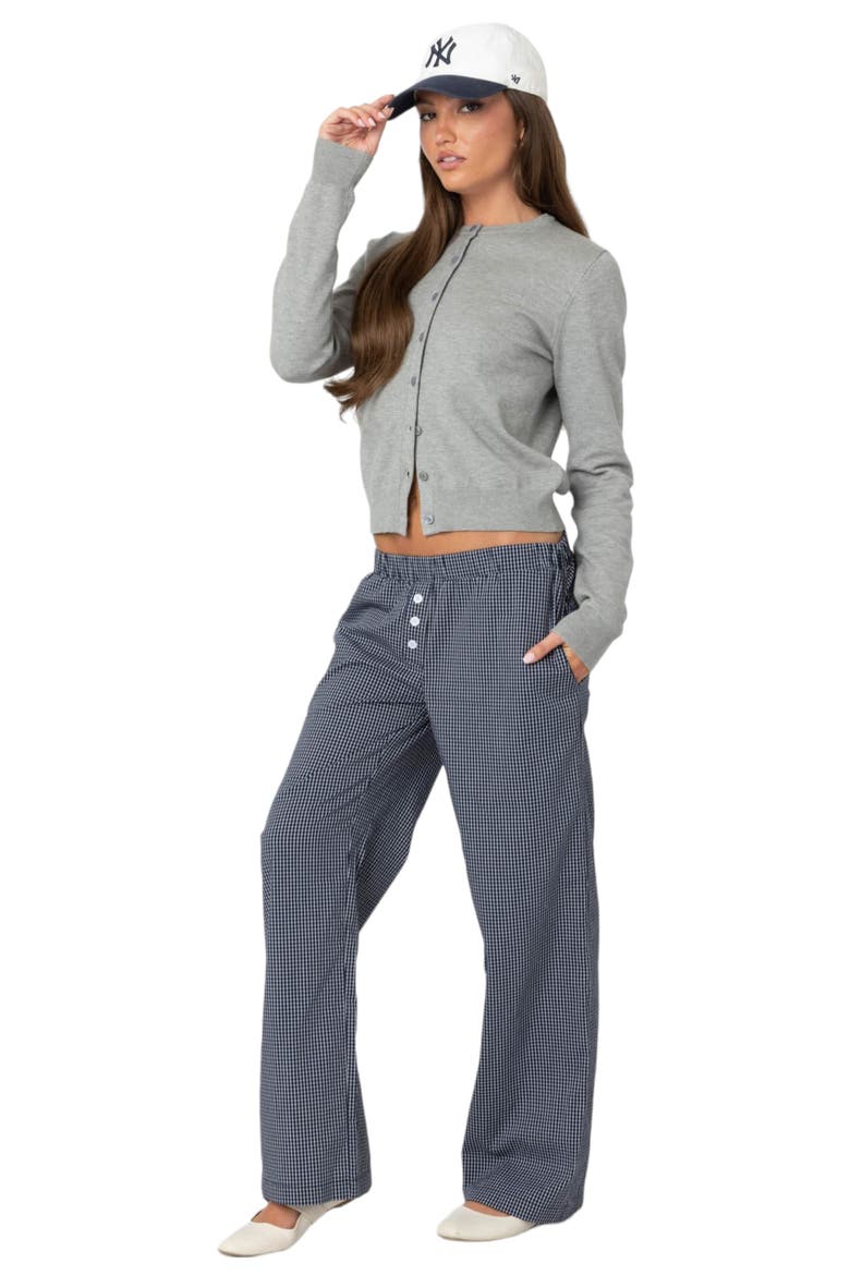 Ellery Check Pants, Alternate, color, NAVY