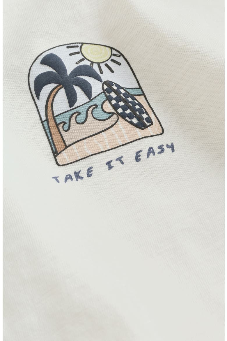 Palm Graphic Cotton T-Shirt & Shorts Set, Alternate, color, GREY
