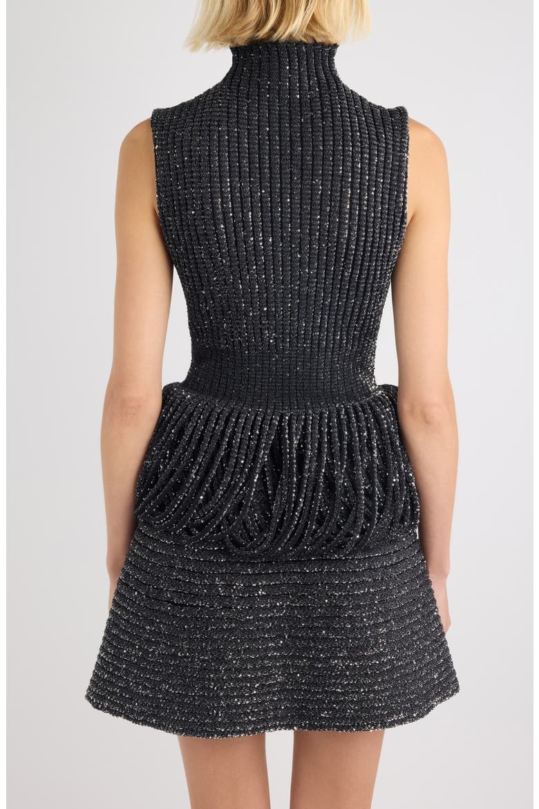Sequin Rib Sweater, Alternate, color, NOIR ALAIA