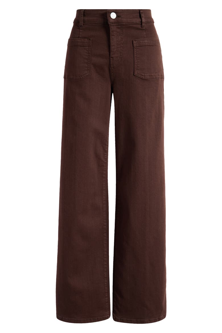 Le Slim Palazzo Pocket High Waist Wide Leg Jeans, Alternate, color, ESPRESSO