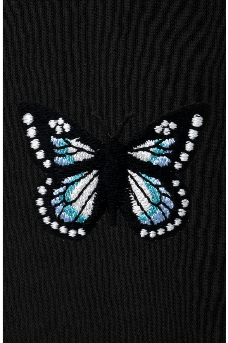 Butterfly Midweight Fleece Relaxed Sweatsuit, Alternate, color, Black