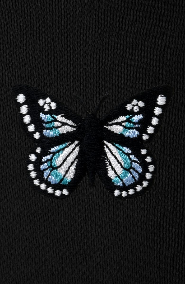 Dalix Butterfly Midweight Fleece Relaxed Sweatsuit, Alternate, color, Black