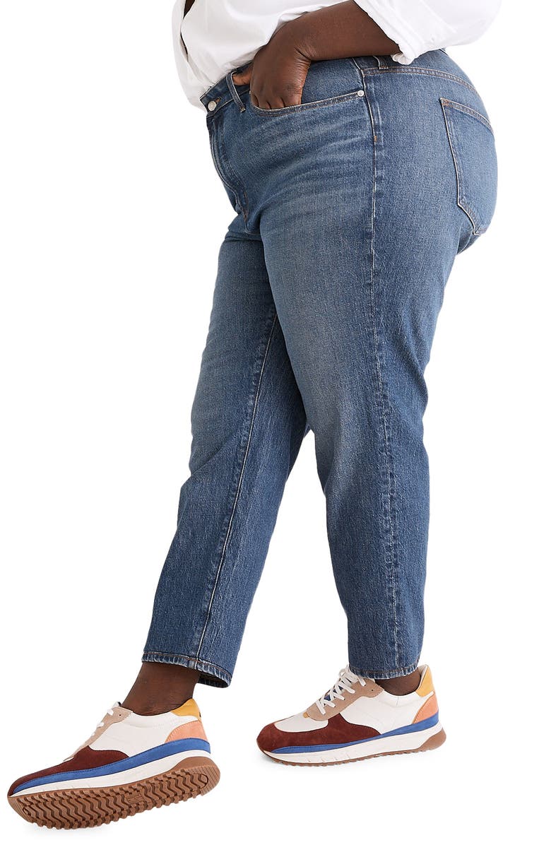 Madewell The Perfect High Waist Tapered Jeans, Alternate, color, Drayton Wash