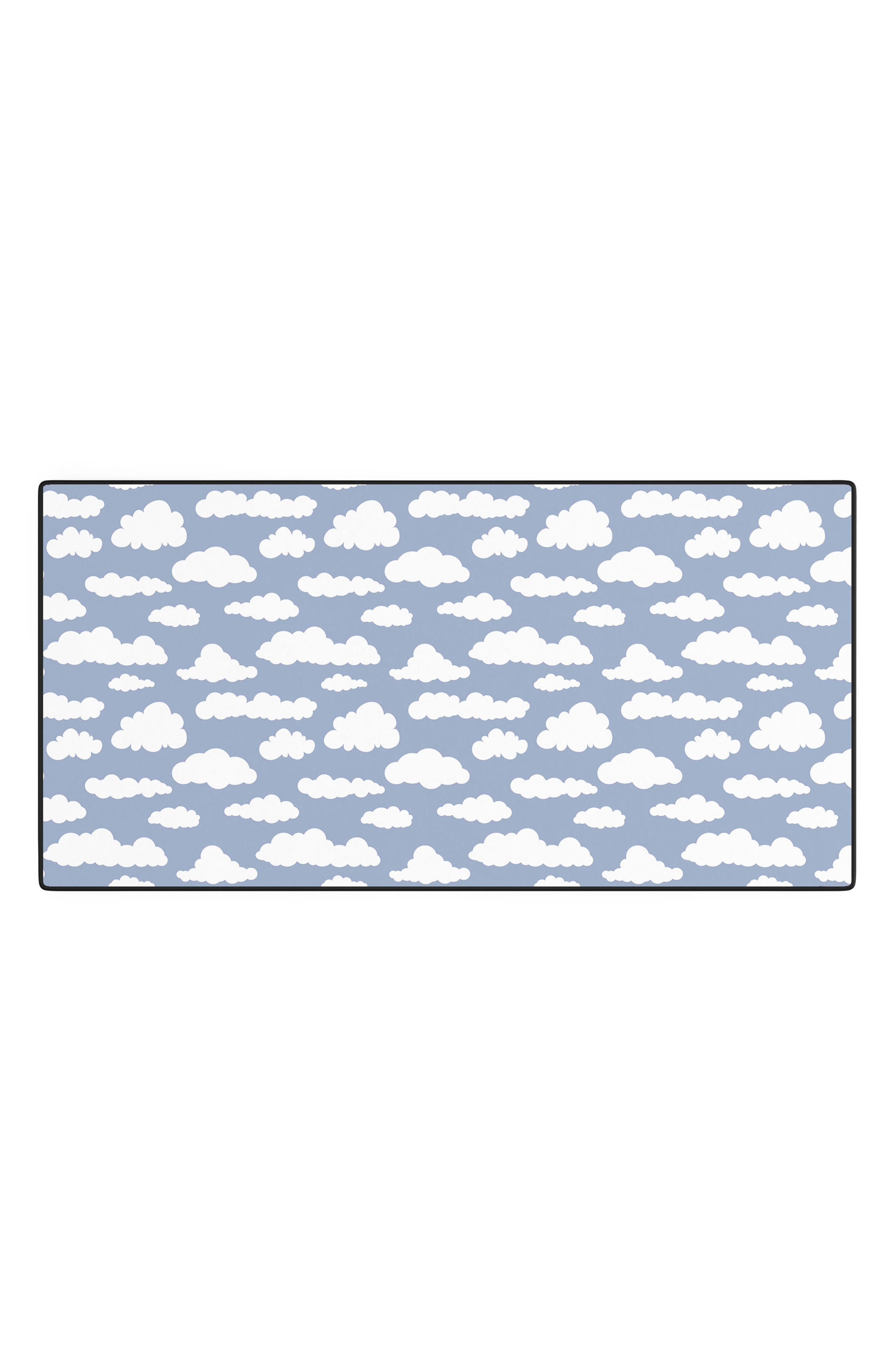 Deny Designs Sky White Cartoon Desk Mat