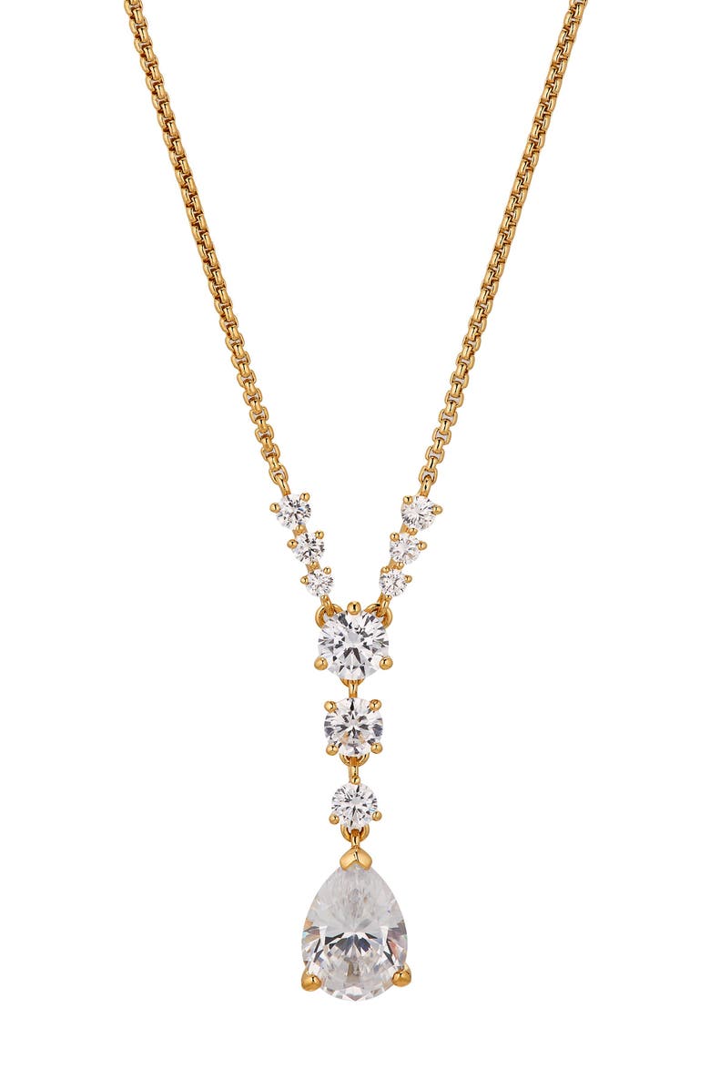 Nadri Halle Cubic Zirconia Y-Necklace, Main, color,