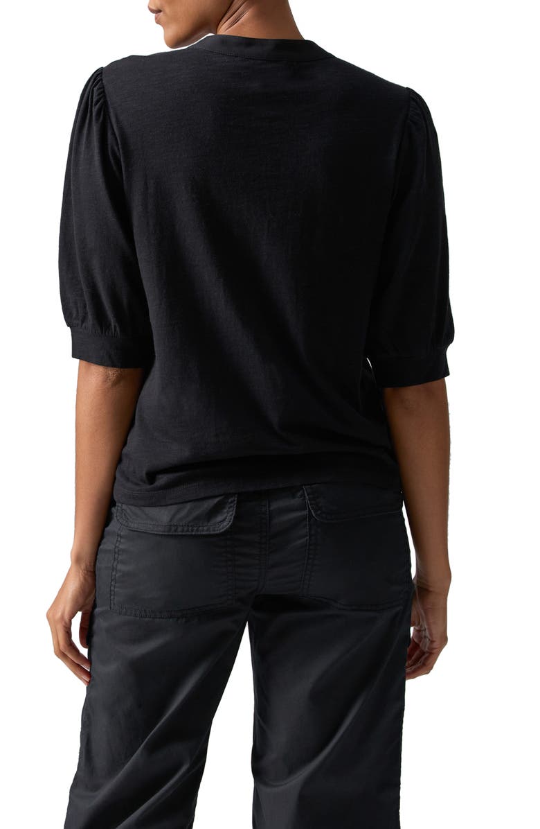 Sanctuary Mixed Media Organic Cotton Blend Top, Alternate, color, 